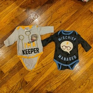 NWOT Harry Potter onesie set
